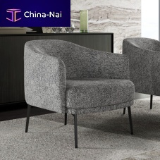 Contemporary armchair LENOX fabricplywoodpine