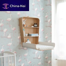 Birch changing table NOGA plywoodHPLwall-mounted