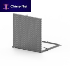 Galvanised steel manhole cover squareprefabwith built-in lid
