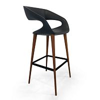 Contemporary bar chair SHAPEindoorpolyurethaneash base