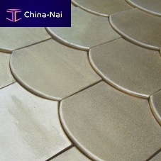 Plain roof tile GLAZED SQUAMAbullnoseclayenameled
