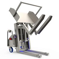 Lifting tipping station LTbattery-poweredhydraulicbin