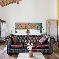 Chesterfield sofa CLUBleathermulti-colorbeech