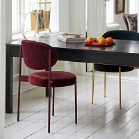 Contemporary chair SERIES 430indoorfabricstainless steel base
