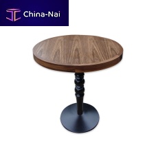 Traditional bistro table VUNOwoodenroundcentral base
