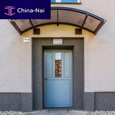 Entry door A2sheet steelswingsemi-glazed