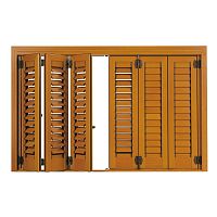 Folding shutter K60jalousiealuminumwood look