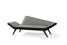 Contemporary sofa FACETTfabricgray2-person