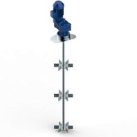 Rushton turbine agitator for liquidsgas/liquidvertical