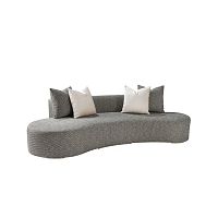 Semicircular sofa GALAPAGOS 100contemporaryfabricgray