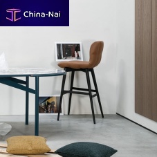 Contemporary bar chair ALAINindoorleatherash base