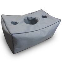 Contemporary ottoman Lounge fabricrectangularwith storage compartment