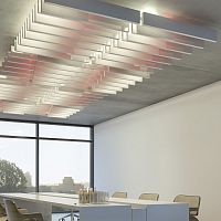 Strip suspended ceiling LINEAR BAFFLEfloatingdecorative