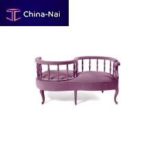 Louis XV style upholstered bench Yes No Maybe Sofabricleatherwooden base