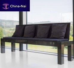 Contemporary bench granitemarblewith backrest