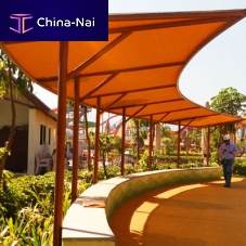 Metal frame tensile structure archfor shelterfor public space