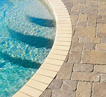 Concrete swimming pool coping