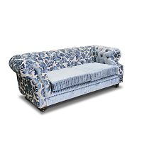 Chesterfield sofa fabricblue2-person