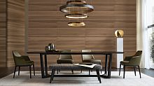 Contemporary table CONCORDEwoodenglassmarble