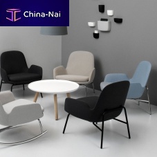 Contemporary armchair ERAleatherfabricoak