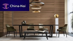 Contemporary table CONCORDEwoodenglassmarble