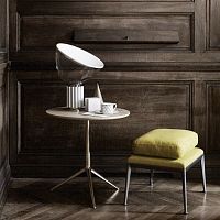 Contemporary pedestal table CozyoakMDFwood veneer