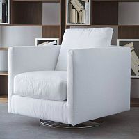 Contemporary armchair 960 ZONEleatherfabricwith removable cover