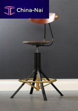 Contemporary bar chair ARCHITECTindoorhardwoodleather