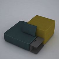 Contemporary ottoman PADS 1400-0110fabricmodularindoor