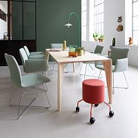 Contemporary dining table DELTAsolid woodwalnutash