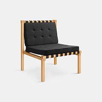Contemporary armchair WB-6 fabricleatheroak