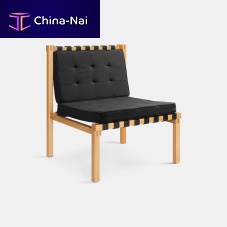 Contemporary armchair WB-6 fabricleatheroak