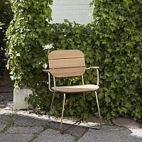 Contemporary chair LILIUMoutdoorindoorteak