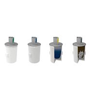 Galvanised steel waste container Blue Beein-groundfor urban wastefor paper