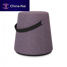 Contemporary pouf ENZOfabricoakround