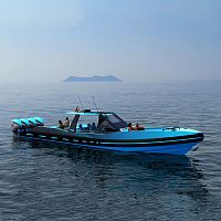 Outboard express cruiser 1500 BLACK FALCON four-enginehard-topopen