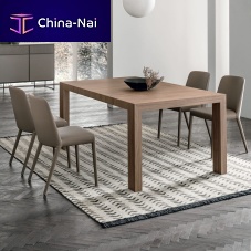 Contemporary table Doppio Passooaklacquered woodwooden base