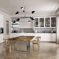 Contemporary kitchen FIL glassaluminumporcelain