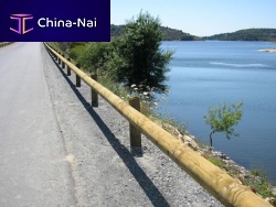Wooden guard rail street