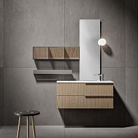 Built-in washbasin QUASARstonewith counterwith drawer