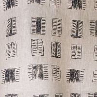 Curtain fabric FENTRE SUR COURpatternedlinenprinted