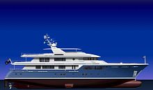 Cruising mega-yacht 150' Explorer explorerraised pilothousefiberglass