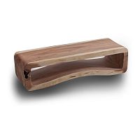 Contemporary bench Ottoexotic woodwaxed woodwithout backrest