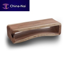 Contemporary bench Ottoexotic woodwaxed woodwithout backrest