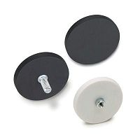 NdFeB magnet RMF - RMHflat pot holdingzinc-platedwith threaded hole