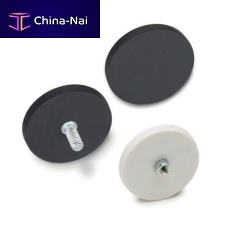 NdFeB magnet RMF - RMHflat pot holdingzinc-platedwith threaded hole