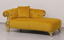 Traditional daybed OCEANO fabricleatherwooden