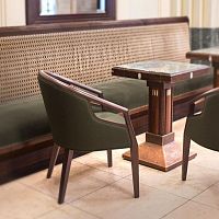 Traditional chair FIDIA : 1225 POindoorfabricbeech base