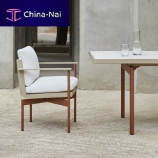 Contemporary dining chair Onde outdoorwater-repellent fabriclacquered aluminum base