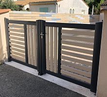 Swing gate NOUGATaluminumPVCbar